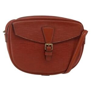 LOUIS VUITTON Epi Jeune Fille MM Shoulder Bag Kenya Brown M52153 LV Auth 147348